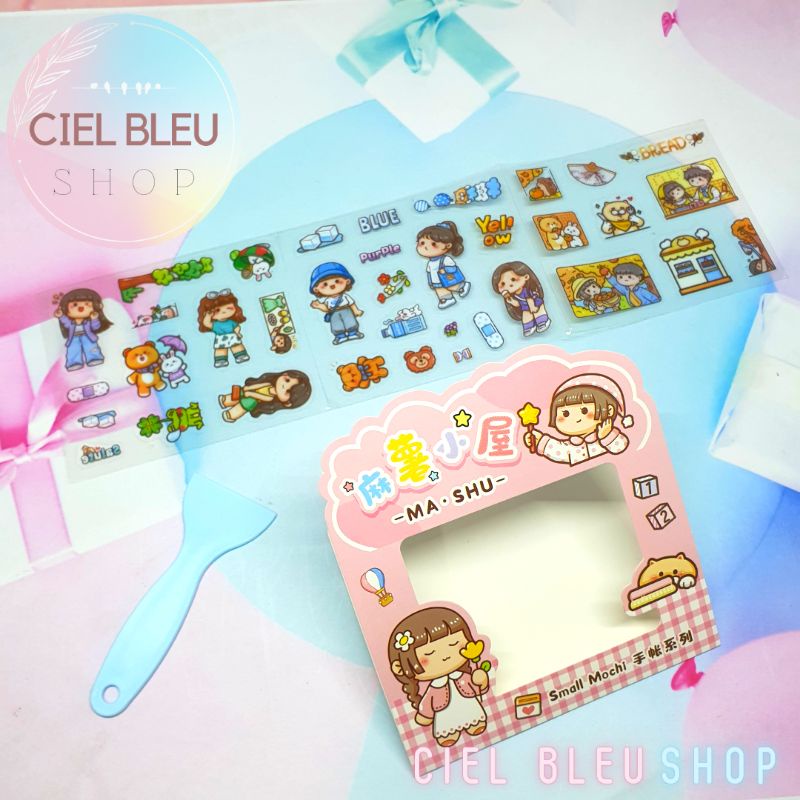 NEW STIKER DECO AESTHETIC + ALAT PENEMPEL / STIKER ESTETIK SET