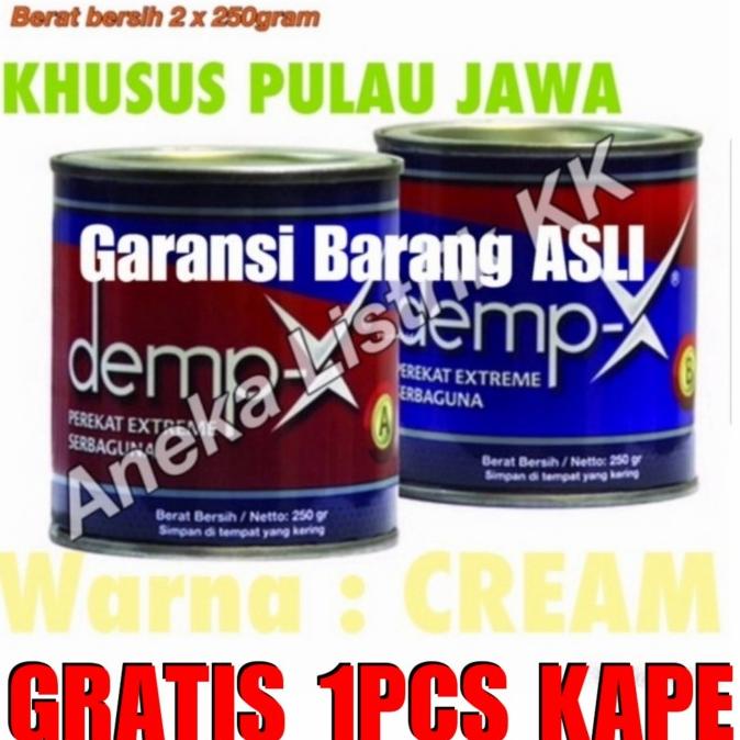 

DEMP X 250Gr CREAM DEMPX Dempul extreme serbaguna lem empoxy 500Gram