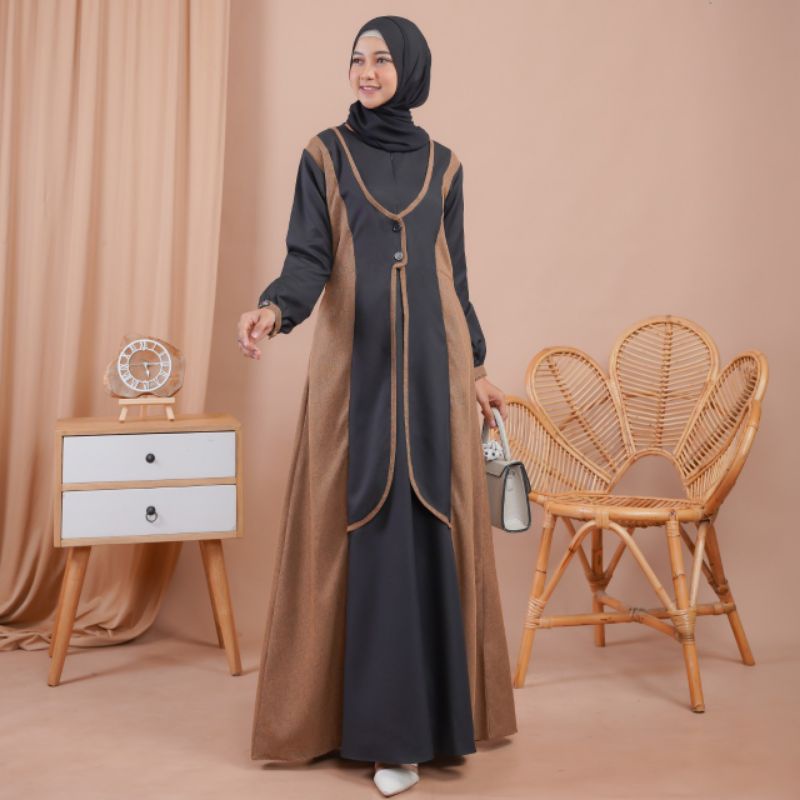GAMIS KATUN WANITA AMEENA DRESS ORIGINAL SILMI FASHION BAJU BUSANA MUSLIM DEWASA BUSUI BAHAN COTTON 