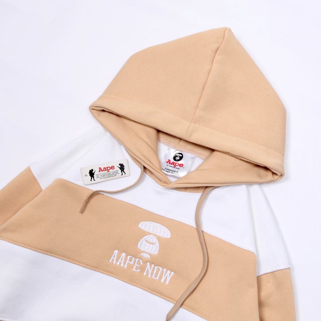 Sweater Hoodie Combinasi Warna Strip Black White Premium Malika Best Jacket Quality