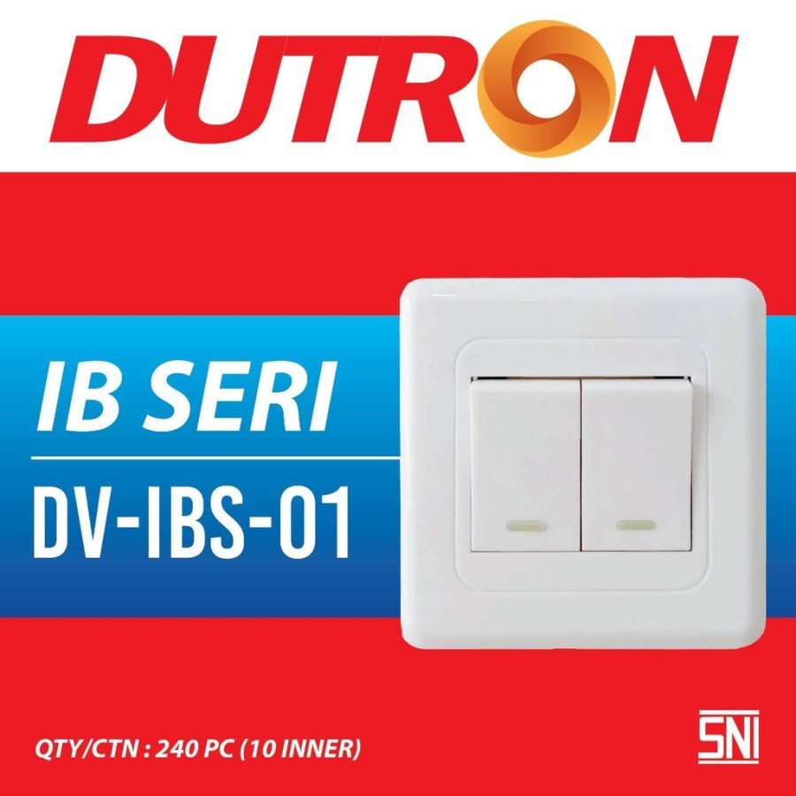 Dutron DV IBS 01 Saklar Double IB Dutron Saklar Tanam - SATUAN -