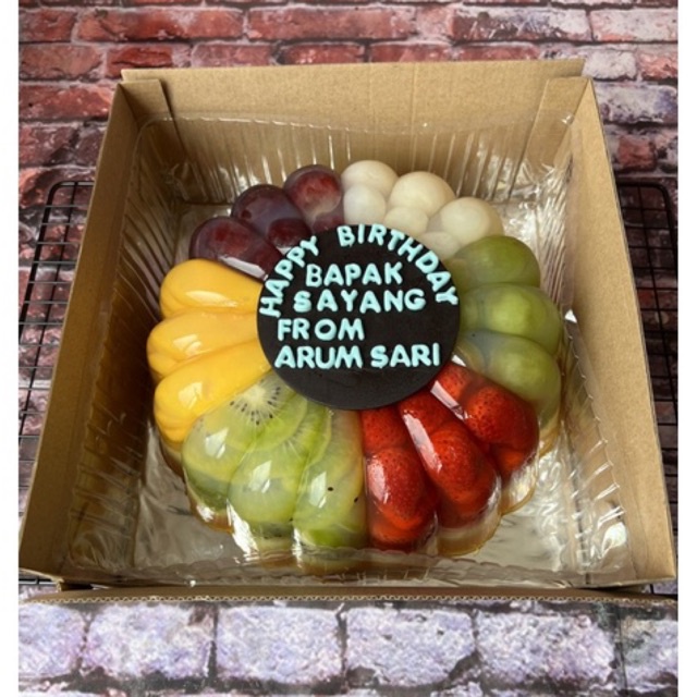 

puding mix fruit + ucapan