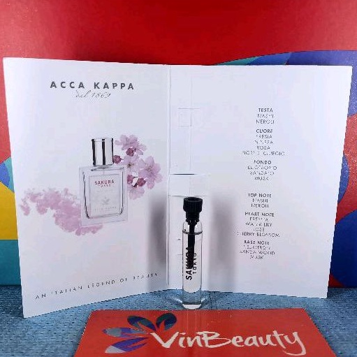 Vial Parfum OriginaL Acca Kappa Sakura Tokyo EDP 2 ml For Unisex Murah