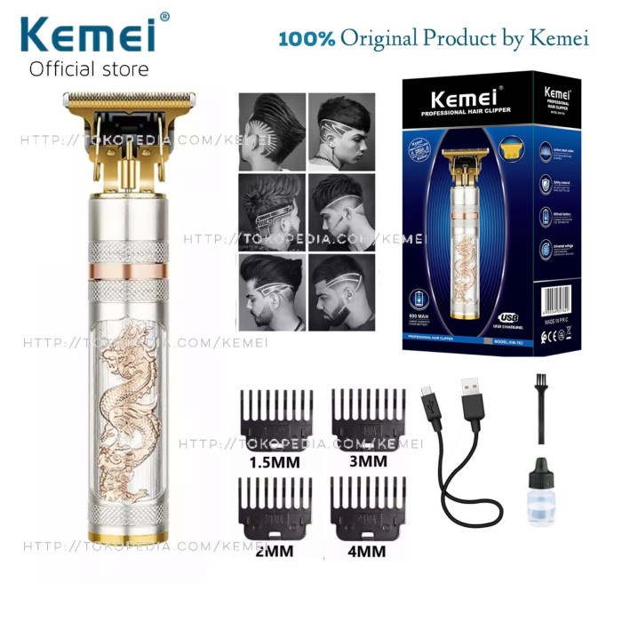 Alat Cukur Rambut Alat Cukur Rambut Portable Hair Trimmer Detailer Cukuran Kemei KM 762(K8F5) Alat M