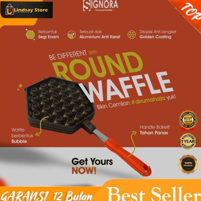 Signora Round Waffle Egg Pan / Cetakan Waffle Telur Bulat