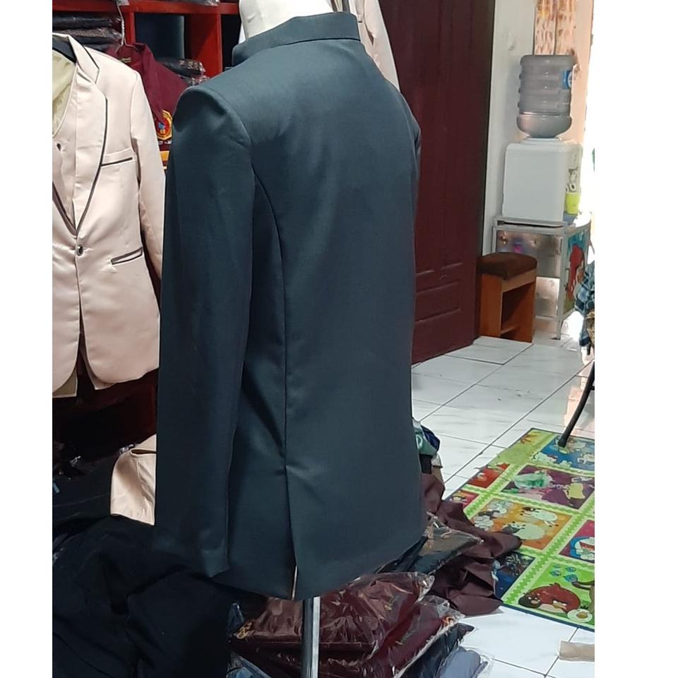 DLI.11De22w ▫ JaskoJasko Polos Motif Saku tutup Beskap Bapak Baju Beskap Pengantin Jas Koko Pria