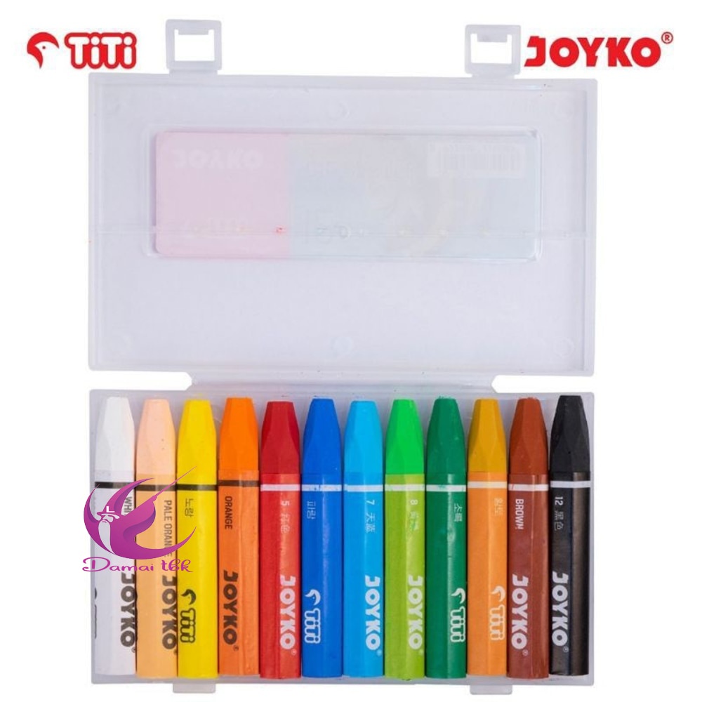 

Crayon Joyko/Oil pastel Joyko 12 warna Hexagonal Op-12CH ( 1 set )