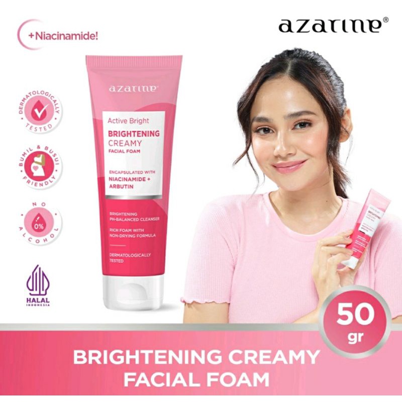 AZARINE Active Bright Brightening Creamy Facial Foam 50gr