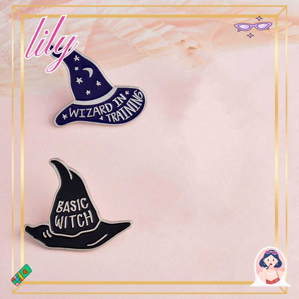 Lily Enamel Lencana Fashion Wanita Halloween Tombol Pin