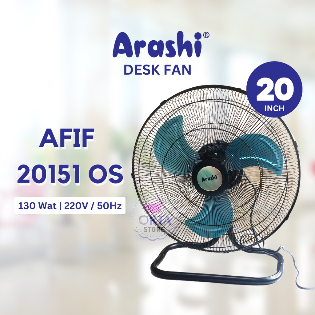 Arashi Kipas Angin Desk Fan Industri AR 138 AFIF 20151 OS 20 Inch 360 Derajat Berputar