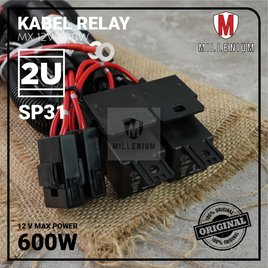 KABEL RELAY LAMPU MOBIL H4 BOSCH SP SERIES 2 RELAY UNTUK 2 LAMPU UTAMA MOBIL UNIVERSAL