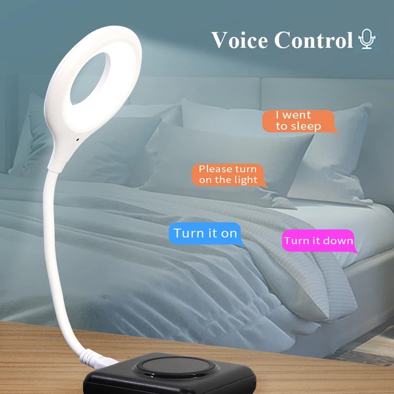 Night Light Lampu LED Lampu Voice Control Light LED Desk Lamp Table Lamp Folding Table Lamp