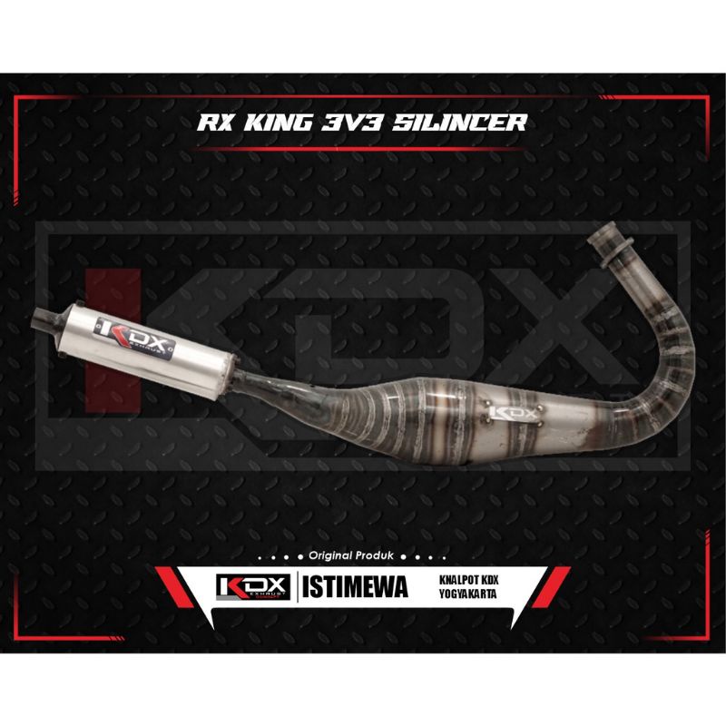 Knalpot KDX Exhaust Original Jogja Rx King 3v3 Kolong Kohar Plat Karat Galvanis Original Racing Jogj