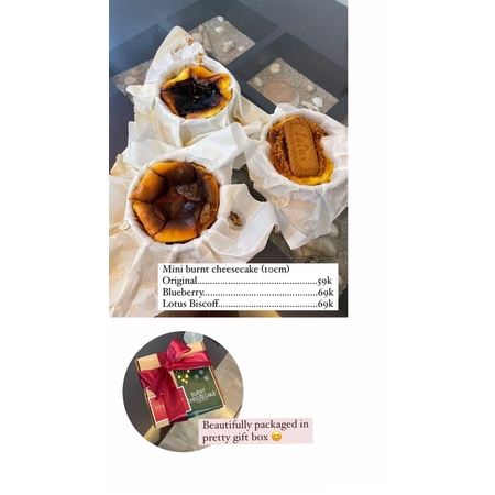 

Mini Burnt Cheesecake (Diameter 10 cm)