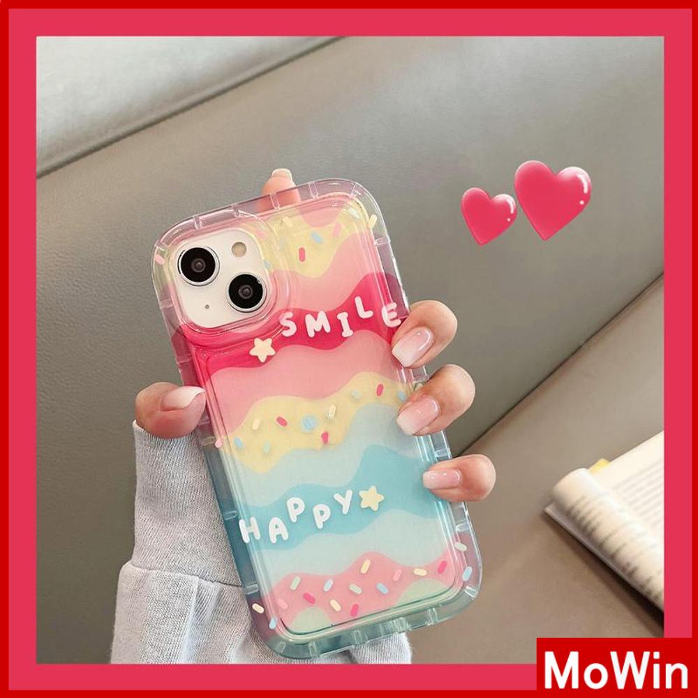 For iPhone 14 Pro Max iPhone Case Clear Case TPU Soft Case Airbag Reinforced Shockproof Cute Rainbow Compatible with iPhone 13 Pro Max iPhone 12 Pro Max 11 7Plus 8Plus 6Plus XR xs