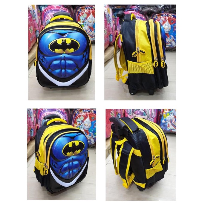 Promo Tas Trolley Anak Tk Import 6D Avengers - Batman - Iron Man