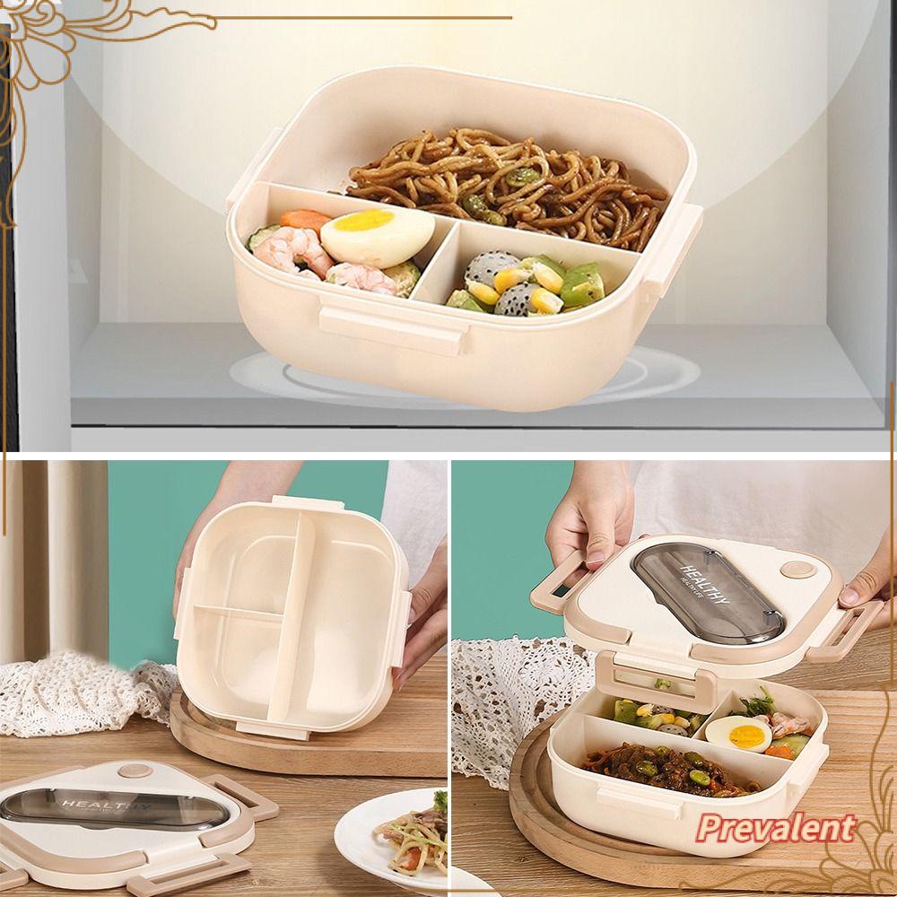 Preva Lunch Box Anti Bocor Untuk Pelajar Pekerja Kantor Dengan Sendok Wadah Makanan