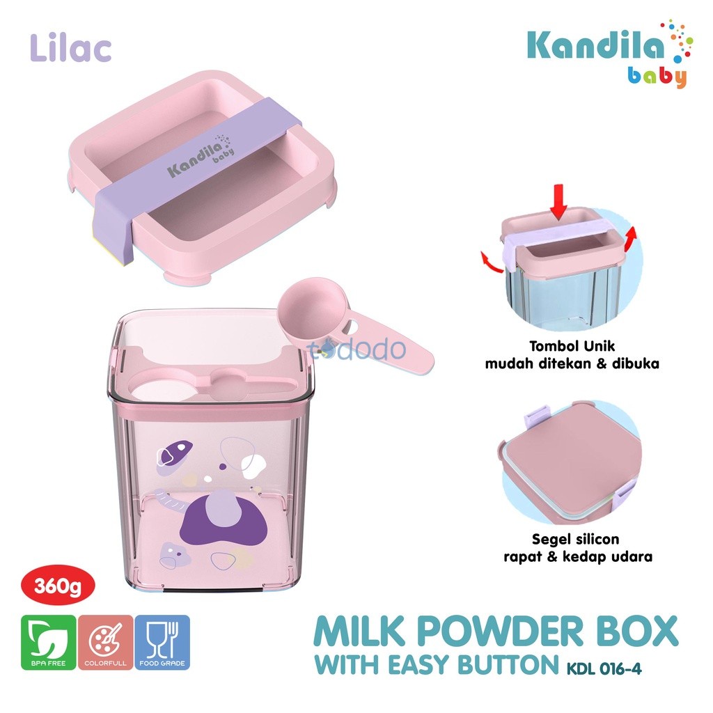 Wadah Tempat Susu Bubuk Bayi Kandila Milk Powder Box 360G / KDL 016-4