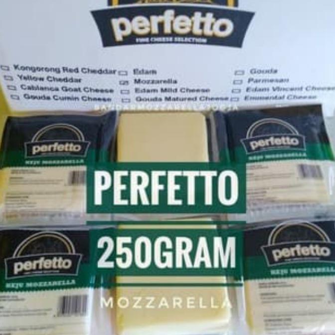 

Keju Mozarella Perfetto 250gr Cheese TERLARIS TERPERCAYA ORIGINAL