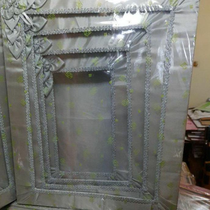 

Baru Kotak Hantaran Seserahan Tutup Mika isi 4 warna silver ✔