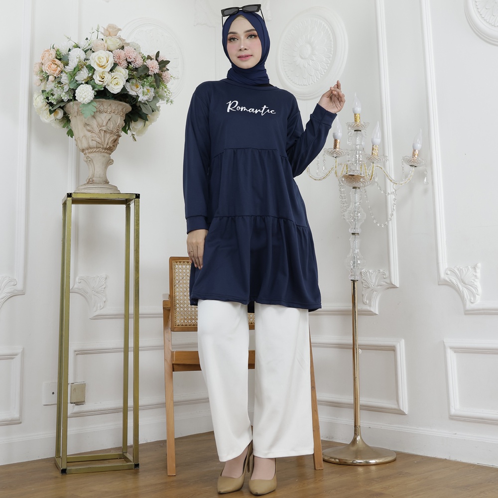 Atasan KAOS TUNIK JUMBO REMPLE WANITA - MTP2004