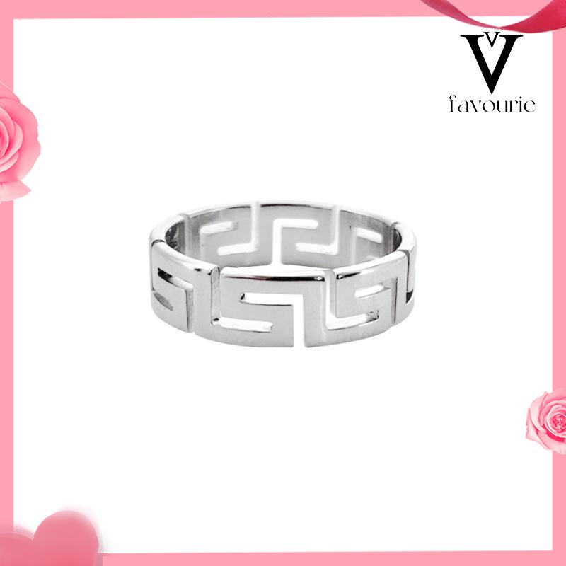 CODCODCincin Pola Zuma Cincin Pola Silver Aesthetic Ring Cincin Aesthetic Cincin Estetik Cincin Titanium Cincin Pria Cincin Wanita-FA-FA