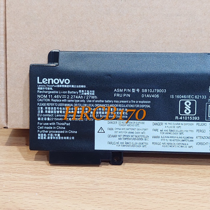 Baterai Batre Laptop LEN ThinkPad T460S Series 01AV406 00HW025 -Pendek -HRCB