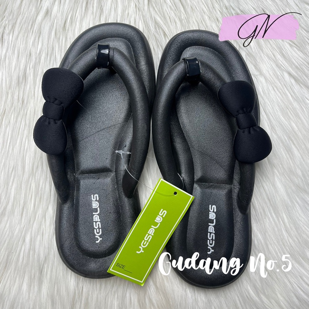 GN-2024-3 Sandal Jepit Jelly Anti Slip Sandal Wanita Korean Style Import Yesplus PCU