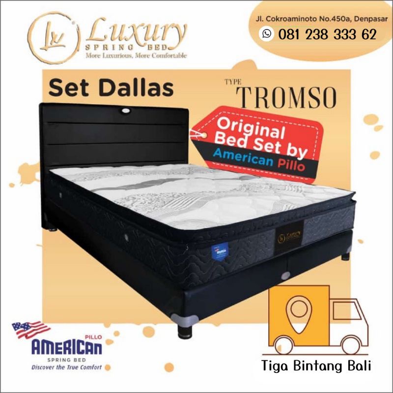 American Luxury Kasur Spring Bed Type TROMSO Uk. 120 - 200