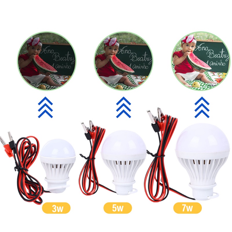 3w /5W /7W 12V DC Lampu LED Portable Tenda Camping Light Bulbs Outdoor Malam Memancing Lampu Gantung Pencahayaan Baterai