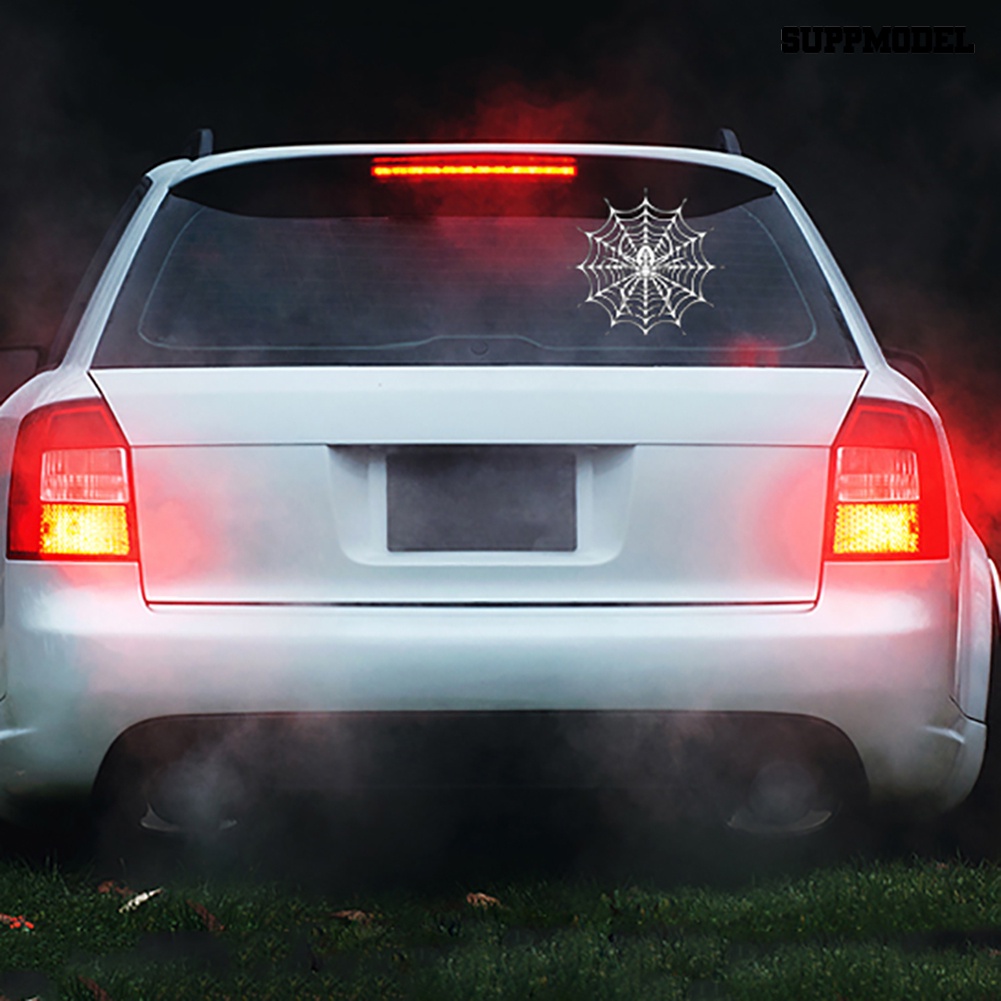 [Dekorasi] Spider Web Style Stiker Jendela Body Mobil Spider Reflektif Decal Decor Aksesoris