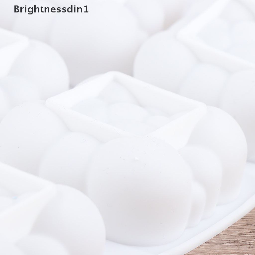 [Brightnessdin1] 1pc 1/6-rongga Bentuk Awan 3D Cetakan Silikon Untuk Baking Dessert Dekorasi Mold Butik