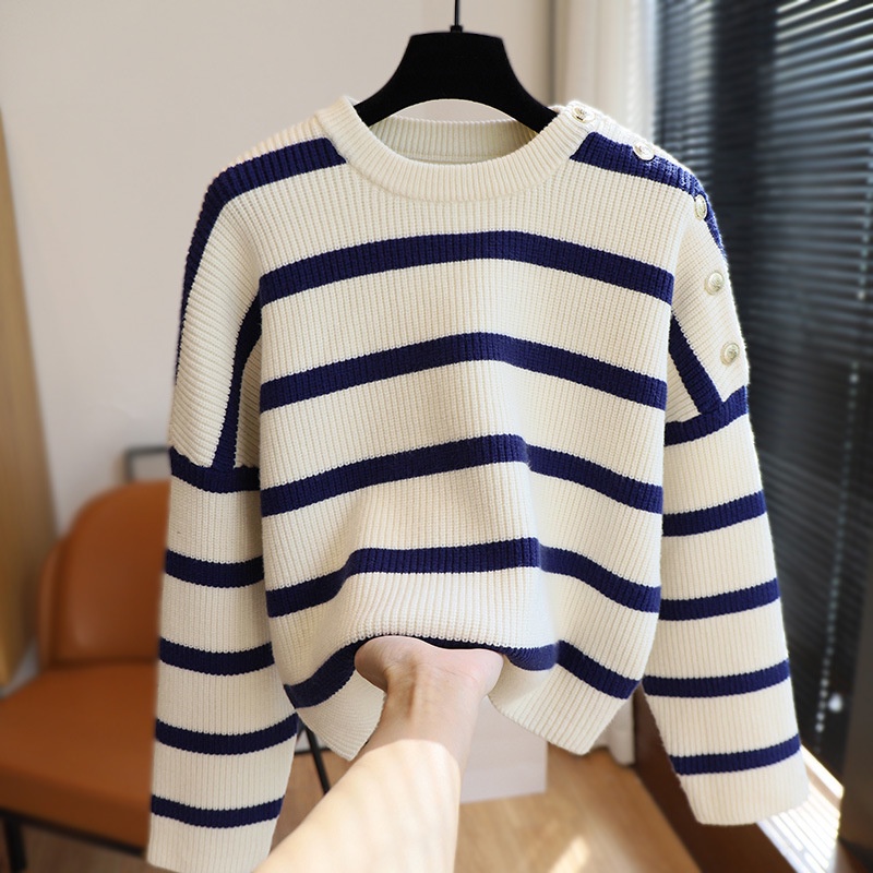 Aurora Sweater Kancing Knit - Sweater Rajut Tebal - Atasan Wanita Knit Import TM (CX1718)