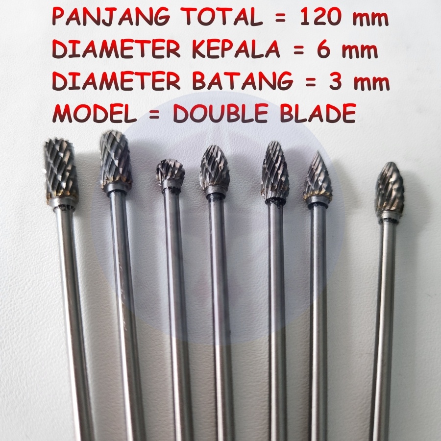 Mata Bor Tuner Panjang 10CM Tunner Cuner Cunner Porting Carbide Burr