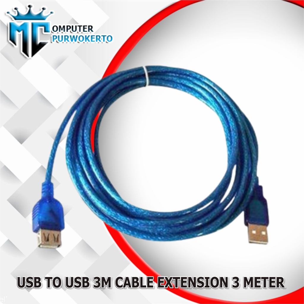 Kabel perpanjangan Usb to usb 3m cable extension 3 meter