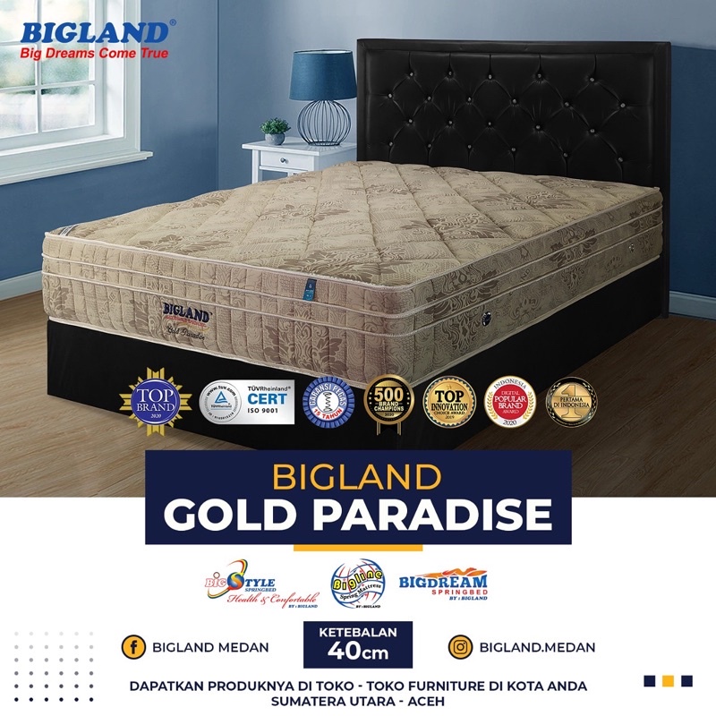 Jual Kasur Springbed Bigland Gold Paradise | Shopee Indonesia