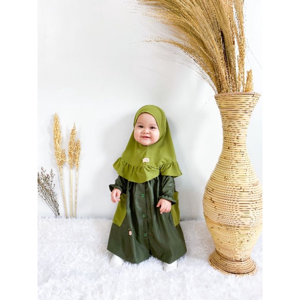 FI.FEfidy- Ava 2-3 tahun,set gamis dan jilbab