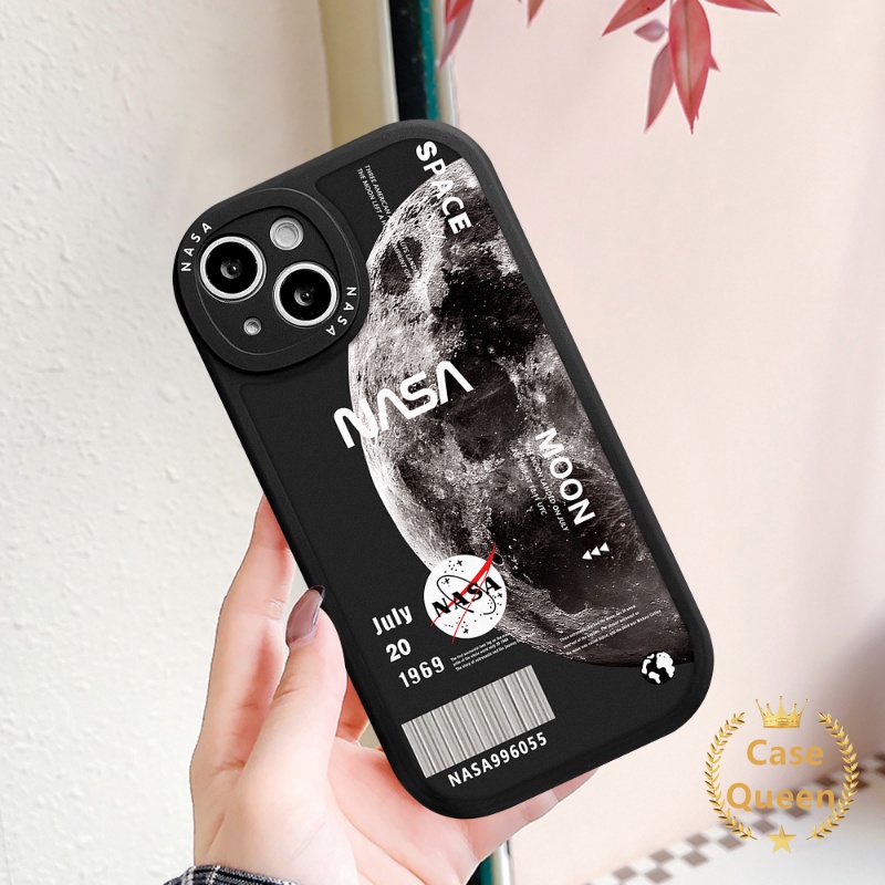 Case NASA Merk Trendy Oppo A17K A17 A57 A55 A54 A15 A95 A96 A77s A12 A16 A5s A16K A74 A76 A16E A3S A1K Reno 5Z 8 7 7Z 5F 5 6 A94 A7 A53 A9 A5 A31 A92 Soft TPU Cover Belakang