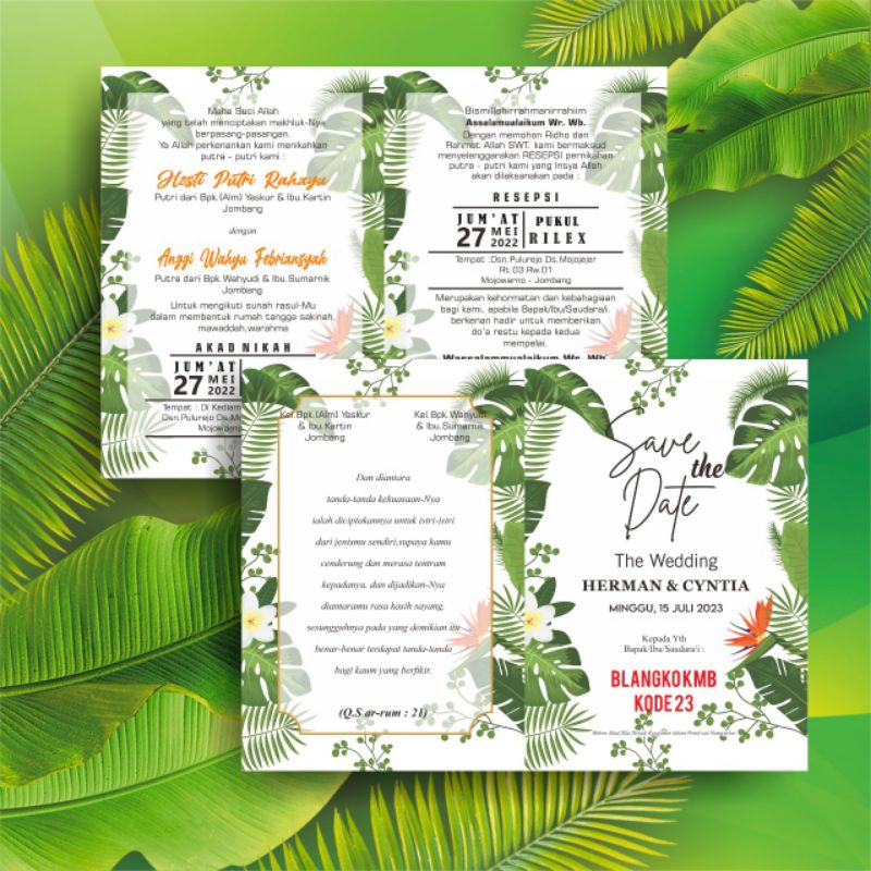 BLANGKO UNDANGAN KMB 23 (FREE FILE SETTING COREL SETELAH ORDER KATALOG)