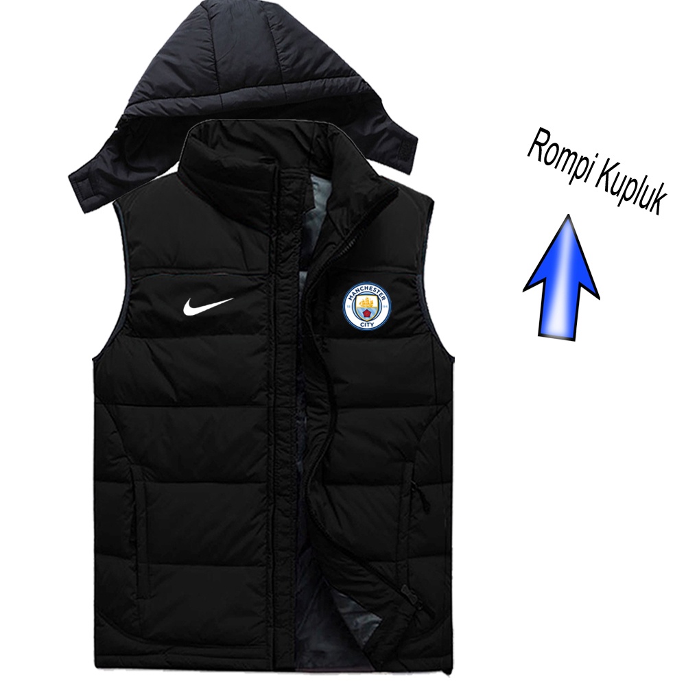 Jaket Rompi Kupluk Terbaru Cty Klub  - Rompi Pria Waterproof Real Pick Original - Rompi Parasut Teba