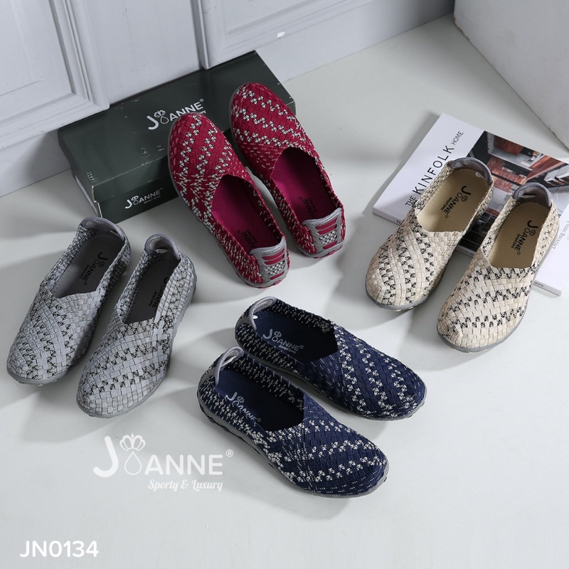 [ORIGINAL] JOANNE Rajut Knit Flats Shoes Sepatu Wanita #JN0134