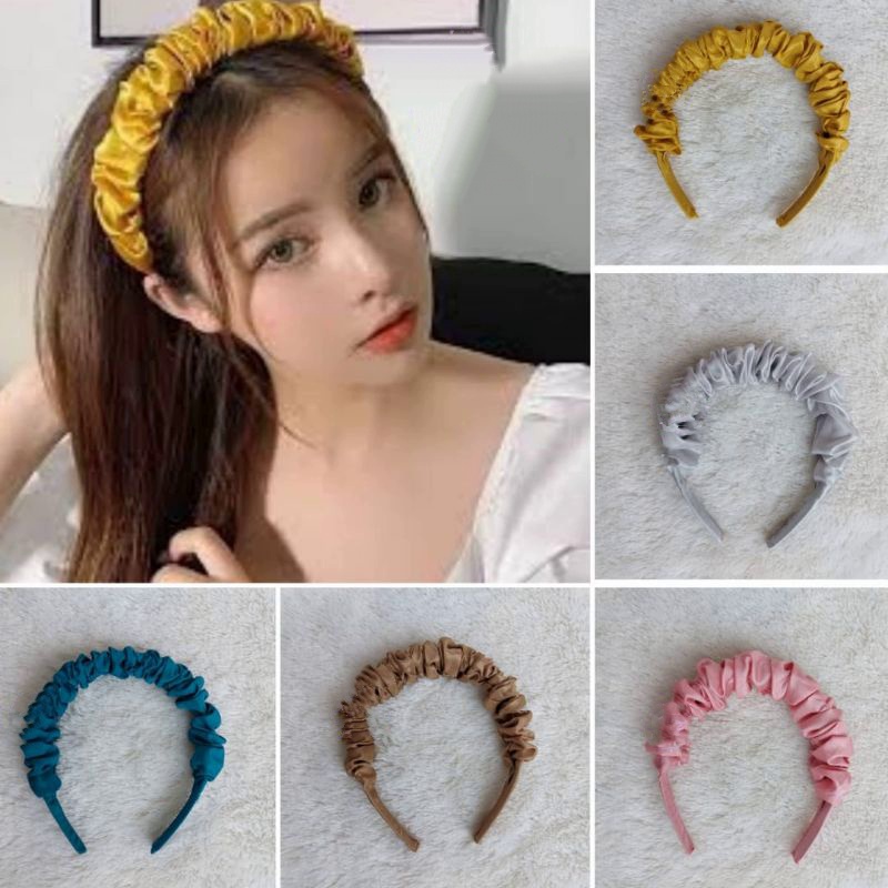 bando scrunchie Korea kerut nagita viral kekinian murah ruffle