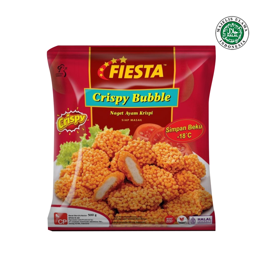 Fiesta Crispy Bubble 500gr, Nugget Ayam Crispy