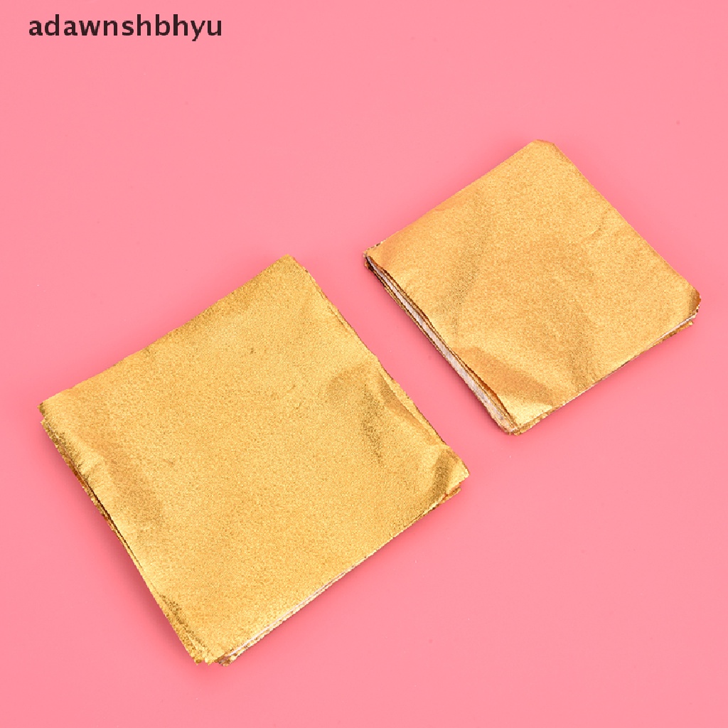 Adawnshbhyu 100Pcs /Pack Golden Aluminium Foil Permen Coklat Cookie Wrapping Tin Kertas Pesta ID