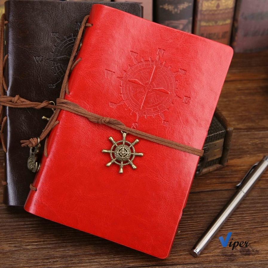 

V-98♥☞) Buku Catatan Notebook A5 A6 Buku Diary Aesthetic Gaya Retro Binder Unik Cover Kulit PU Leather trending