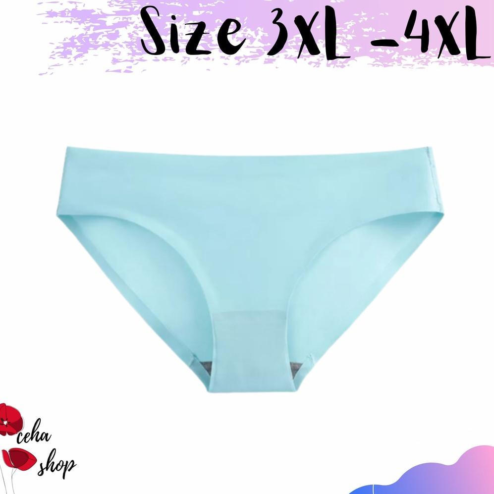[KODE PRODUK CBKEP4269] M-3XL Celana dalam wanita seamless polos jumbo CD Cewek bigsize Halus Satin 
