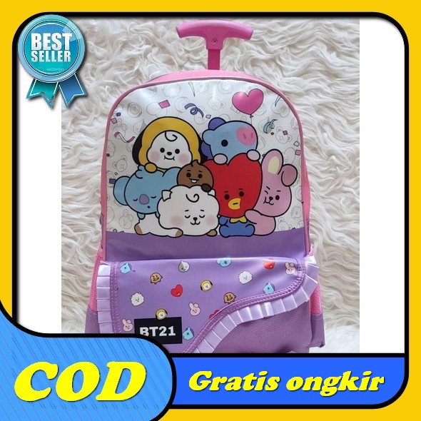 Terlaris Tas Dorong Tk Trolley Anak Perempuan Unicorn Kuda Pony Lilac 3D Import /Tas Anak Perempuan/