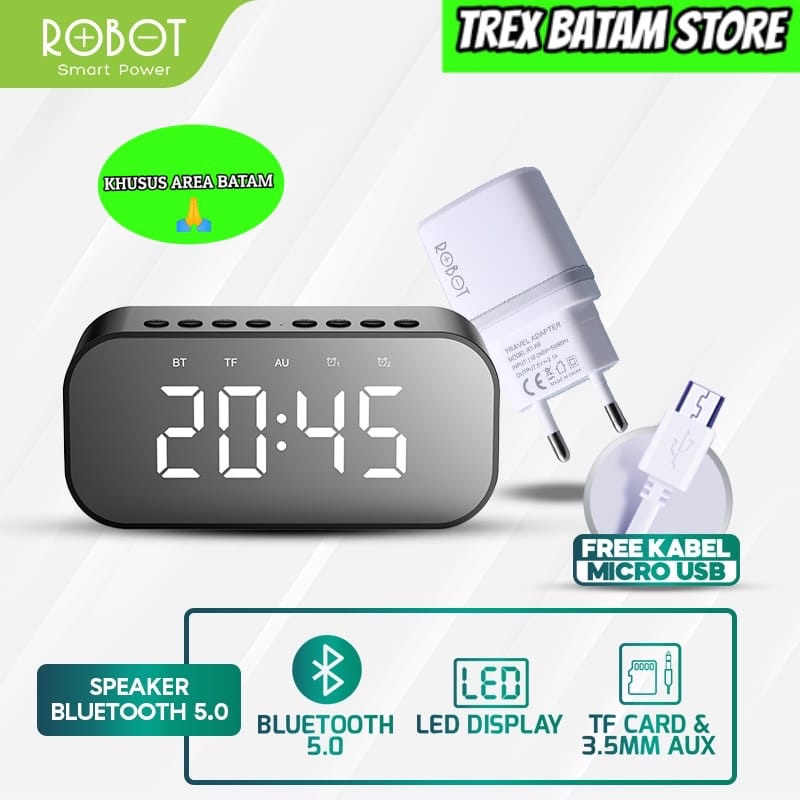 ROBOT RB150 SPEAKER BLUETOOTH ALARM LED INDICATOR + CHARGER MICRO USB (BATAM)