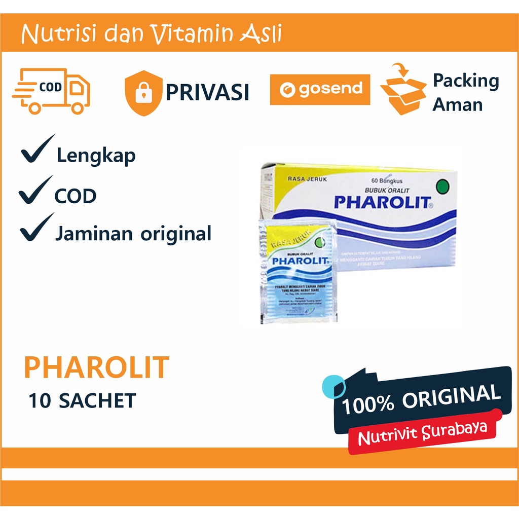 Pharolit Citrat 200 / Mengobati Dehidrasi / Diare / Kolera per 10 sach