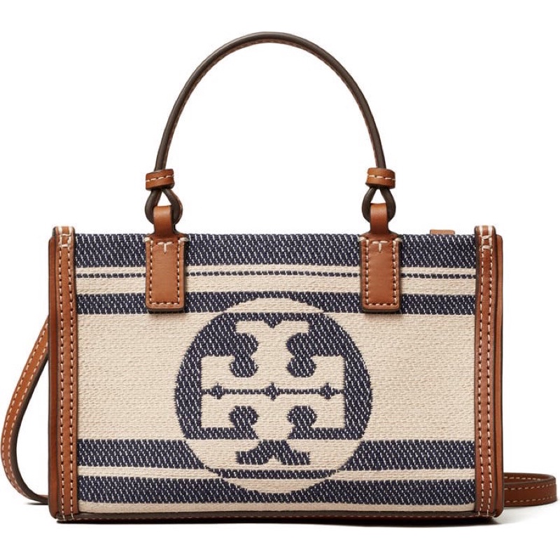 Tory Burch Ella Micro Tote Webbing PatchWork